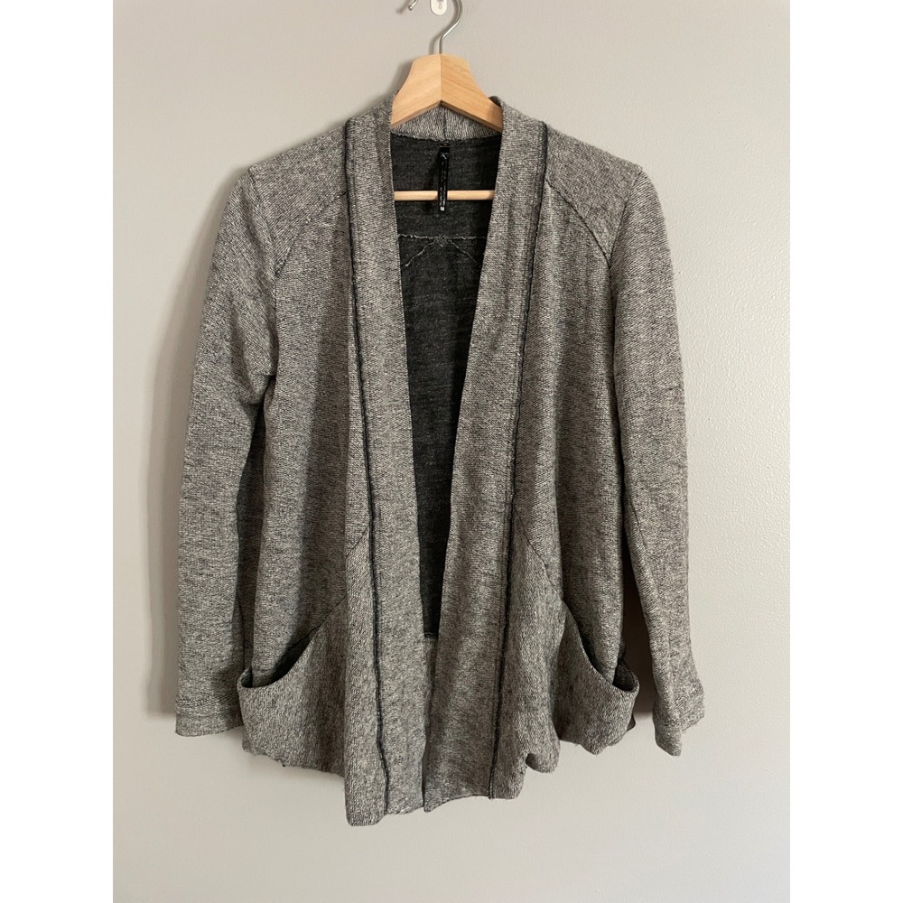 Kuhl Cardigan Sweater Womens Medium Gray Open Front Draped Knit Gorpcore
